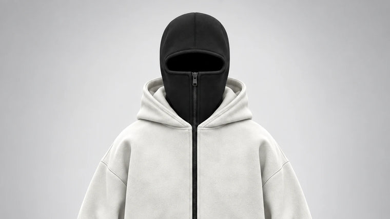 Hoodie Cagoule coloris Blanc et noir